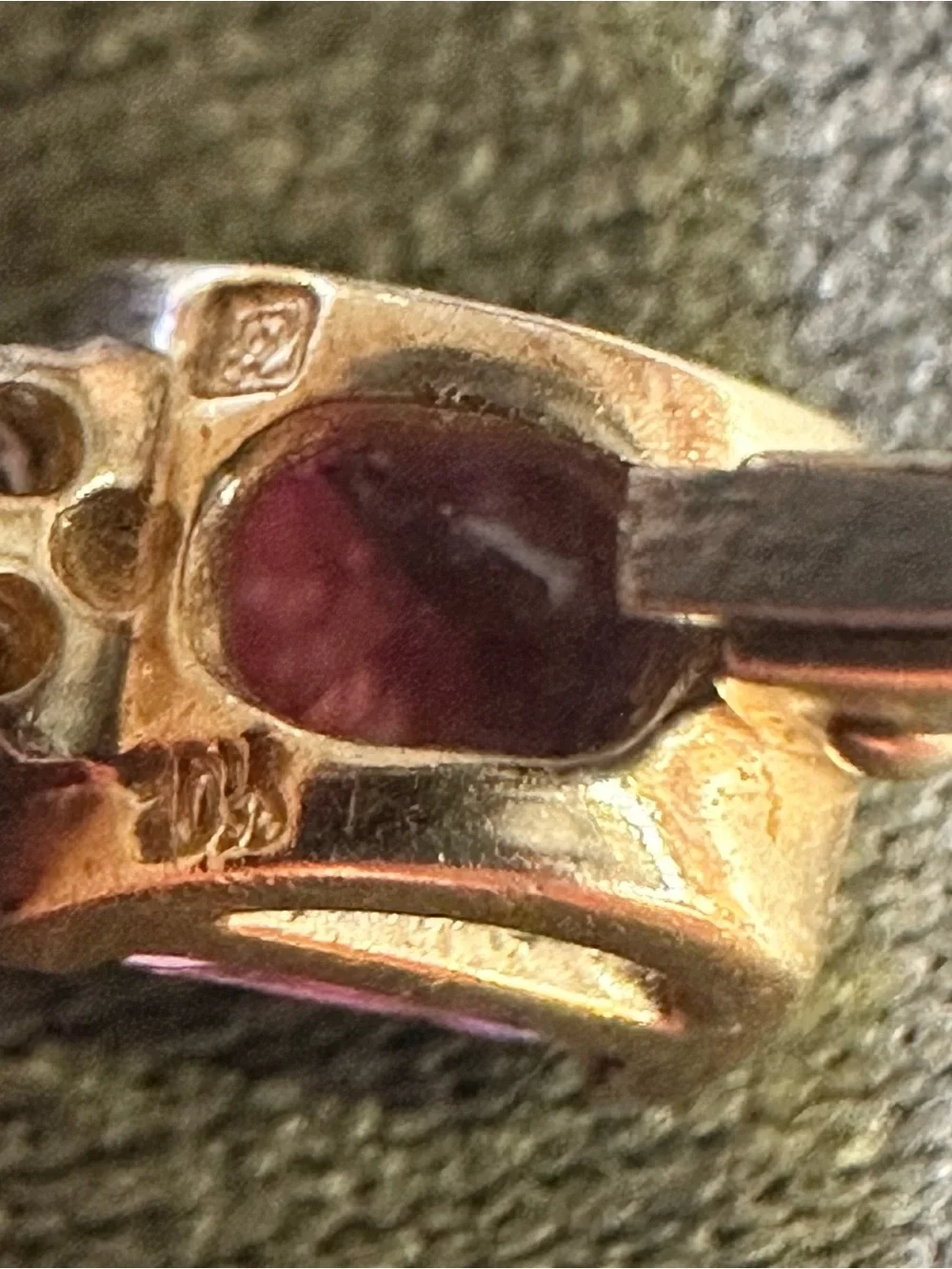 Vintage 10K Gold Pink Gemstone Leverback Earring Single Estate 1.18g